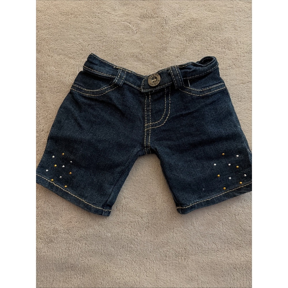 Build A Bear Blue Denim Jeans With Jeweled Elements